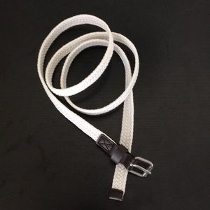 White braided belt